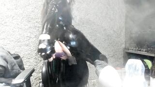 Sissy anal training, full of dildos and a bottle :p