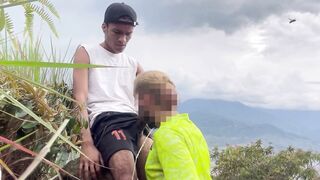 I was masturbating and this stud arrived and we ended up banging in the midst of the road