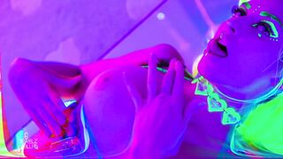 Jewelz Blu Trippy Neon Fishnet Sextoy Suck and Bang (FULL MOVIE SCENE ON MODELHUB)