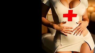 Hawt nurse in uniform who cares for u with excitement - AI generated
