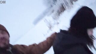Outdoor Mamma Nearly Caught Getting Ramrod Hard in Winter Storm