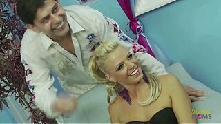 Four female allies are at a cutie salon. They are feeling lascivious so one of 'em invites 2 lads to bang 'em. As in a short time as the boys appear, the ladies rip their raiment off and screw hard in all holes.