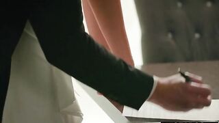 Breasty Latin chick bride girl gets her bushy cunt pounded in public by the groom