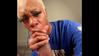 Hawt Black With Wang Sucking Lips Gets Mouth Drilled And Giant Facial