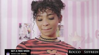 ROCCO SIFFREDI - Sultry Black Female-dominant Barbie Rous Gets Wrecked by Giant Jock