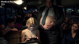 Virgin Teen's 1st Ramrod on Public Bus – Shy Tugjob & Giant Facial from Chunky Stranger [AI]