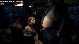 Virgin Teen's 1st Ramrod on Public Bus – Shy Tugjob & Giant Facial from Chunky Stranger [AI]