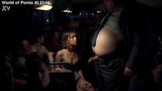 Virgin Teen's 1st Ramrod on Public Bus – Shy Tugjob & Giant Facial from Chunky Stranger [AI]