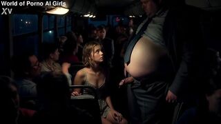 Virgin Teen's 1st Ramrod on Public Bus – Shy Tugjob & Giant Facial from Chunky Stranger [AI]