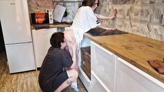 vehement sex in the kitchen