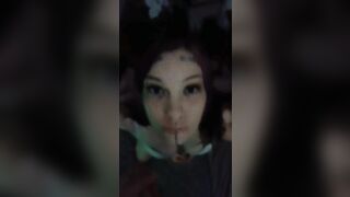 Nasty Sub gets large facial to educate her a lesson