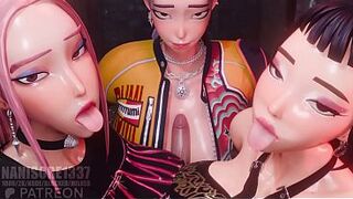 Huntrix 3some Titjob Rule34 CG