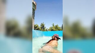 HOT mother I'd like to fuck STEPMOM SHOWING OFF IN POOL