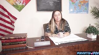 Slavemaster teacher teaches a disobedient student some discipline