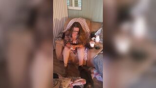 Hawt Breasty Amateur mother I'd like to fuck In Camo Mini Night Gown (cleavage, hips, and legs)