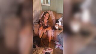 Hawt Breasty Amateur mother I'd like to fuck In Camo Mini Night Gown (cleavage, hips, and legs)