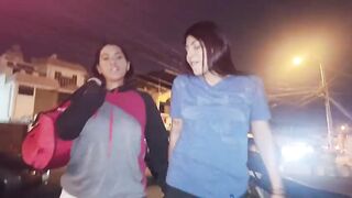 Immoral stepdaughter takes her breasty stepmother to a hotel for lesbo sex in the shower