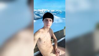 Public Ski Gondola Jerk Off