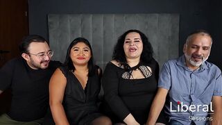 Aged pair has sex with youthful pair