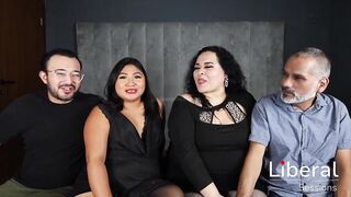 Aged pair has sex with youthful pair