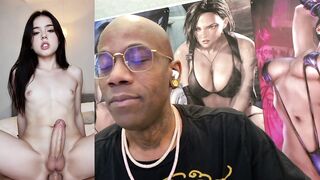 Transgender Christmas Schlong Sucking, Pretty Constricted Teen With A Hard Trans Ramrod & Riding A Thicc Weenie, Hard Black Hottie Cumming All Over Herself, Yummy White Cum Flowing Weenie, AI Generated