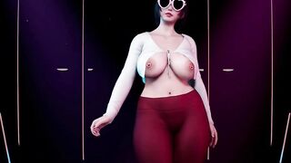 CG large bazookas big beautiful woman hawt mother i'd like to fuck shaking her large booty