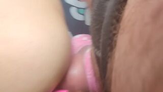 Booty and twat serviced simultaneously