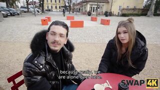 SWAP4K. A morning walk turned into an unforgettable 3some adventure