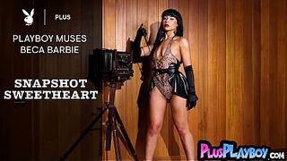 Hawt honey Beca Barbie disclosed her breathtaking body and posed completely stripped