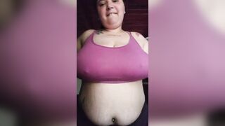 Giant natural melons drop and disclose - Enormous big beautiful woman MILKBAGS