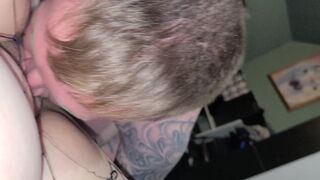 Large titty emo girlfriend sucks poprocks off my weenie