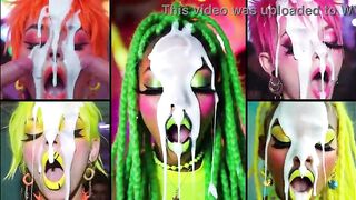 Teaser with oral pleasure, futanaria pleasure, cumshots on face, legs, body, feet and high-heels. Pleasure stuff with lots of dirty creampie