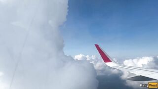 Giving a fellatio on a plane in advance of I get caught with rod in my throat