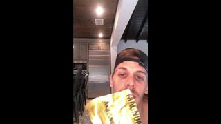 Showing a fan how this chab used a fucking-rubber and gave him a large spunk fountain