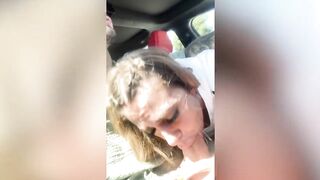 Marika Milani takes all my ramrod in her throat during the time that I'm driving