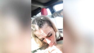 Marika Milani takes all my ramrod in her throat during the time that I'm driving