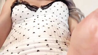 Marvelous and agreeable soaked cunt of a cute and concupiscent college virgin gal