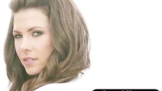 Tiny nice-looking mother I'd like to fuck undresses to flaunt her merry round bazookas in public