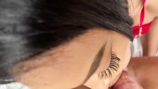COARSE ANAL ENJOYMENT AT HOME - Small 18yo Latin chick Brunette hair Breasty Anal Queen Large Titties Bitch Deepthroats In POV With Doggy Style and Cowgirl