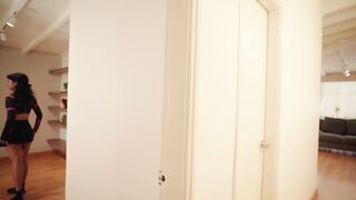 Discovers her stepbro masturbating and assists him