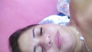 My cuckold come into to the room whilst I'm getting drilled and that guy creampies me also