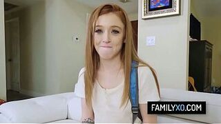 Sexually excited honey pounded doggy position by her lustful stepdad