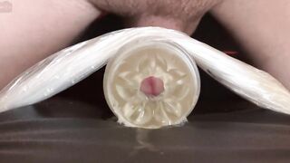 Man Cums Multiple Times during the time that Screwing Fleshlight with Groans, Ribald Talk and Intensive Orgasms - fap2it
