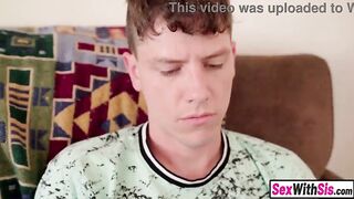 Small golden-haired teen step sister seduces and bangs step bro to get back at ex BF