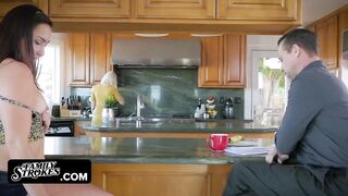 Family Strokes - Indecent Teen Step Daughter Seduces And Sucks Her Step Father's Wang During Breakfast