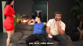 Stepmother and stepson screw behind her spouse's back that guy catches 'em!