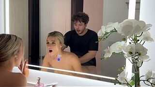 All Natural Large Titties Blond Drilled In Front Of Mirror - Cas Summer - Luke Cooper