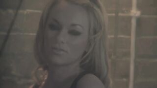 Female-dominator playing games with her imprisoned serf