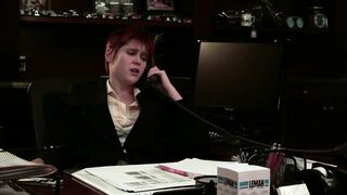 Lesbo pornstar Lily Cade pounds Jay Taylor with a large thong on schlong