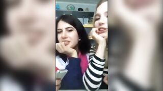 Russian lesbians have fun at the webcam